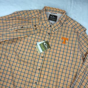Drake Tennessee Volunteers Shirt Mens XL Orange Logo Vented Button Up Sportswear